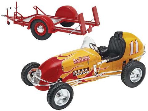 854267 1/25 Kurtis Kraft Offenhauser Midget Racer w/Trl