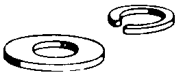 No. 6 Split Washer (QTY/PKG: 8 )