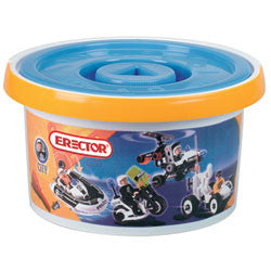 100 Piece Police Bucket Kids Erector Set