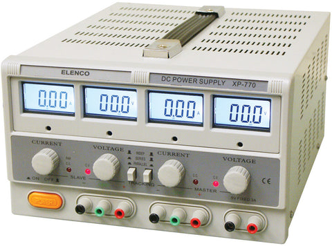 Triple Power Supply with LCD Displays