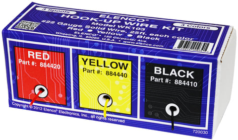 Hook Up Wire Kit. 3- 25' rolls (red, black, & green)