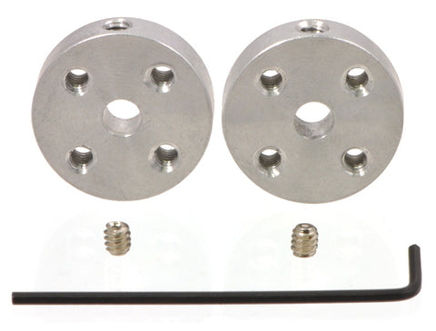 Pololu Universal Aluminum Mounting Hub for 4mm Shaft, #4-40 Holes (2-Pack)
