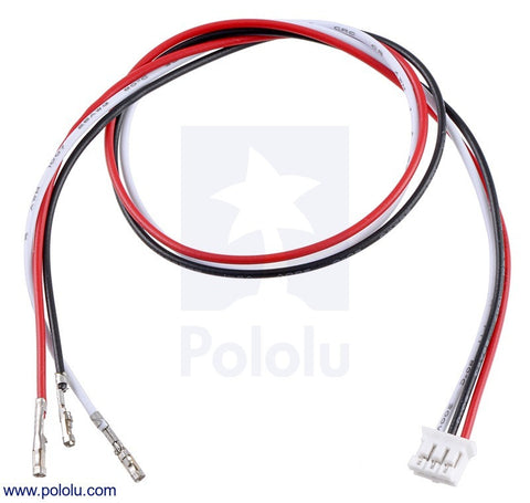 3-Pin Female JST PH-Style Cable (30 cm) with Female Pins for 0.1" Housings