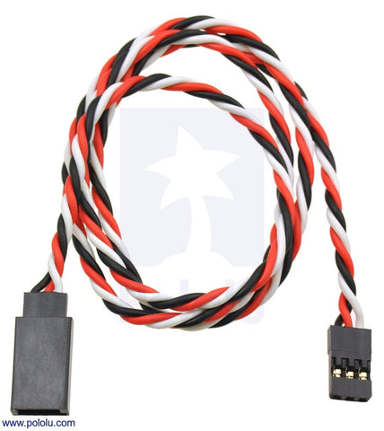 Twisted Servo Extension Cable 24" Male - Female