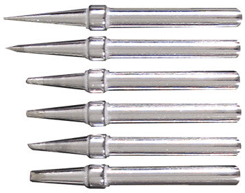 Six Replacement Tips for Deluxe & Pro Soldering Irons