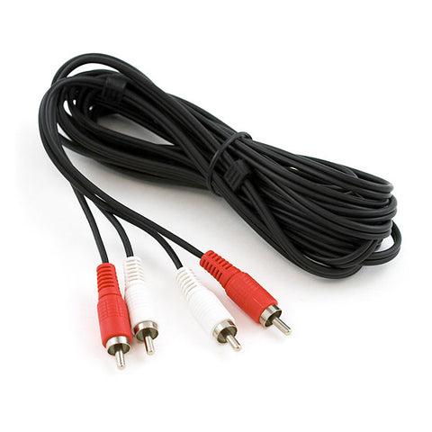 Stereo Cable w. Male RCA Connectors - 12'