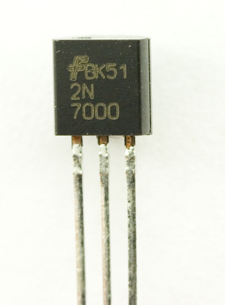 Transistores 2N7000 N-FET - Pack De 5 Unidades, TO92, 60V 200mA, Para Proyectos Electrónicos Y Reparaciones