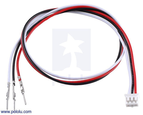 3-Pin Female JST PH-Style Cable (30 cm) with Male Pins for 0.1" Housings