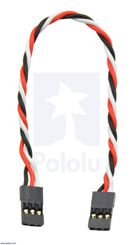 Twisted Servo Extension Cable 6" Female - Female