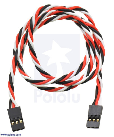 Twisted Servo Extension Cable 24" Female - Female